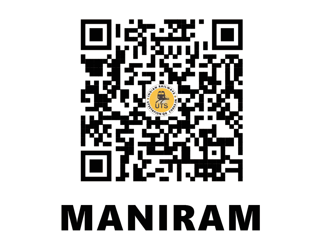 UTS QR Code for MANIRAM - MIM - NE (UTTAR PRADESH)